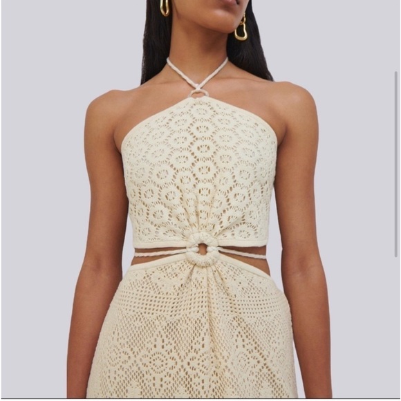 Jonathan simkhai Georgiana Crochet Swim Coverup Dress NWT - Picture 2 of 16